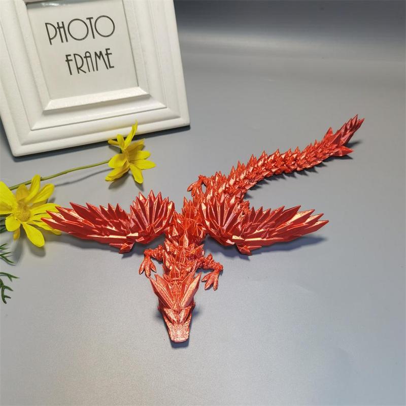 3D Dragon Design Figurine, 1 Count Creative Pterosaur Design Decorative Ornament, Desktop Decoration for Home Office Bedroom