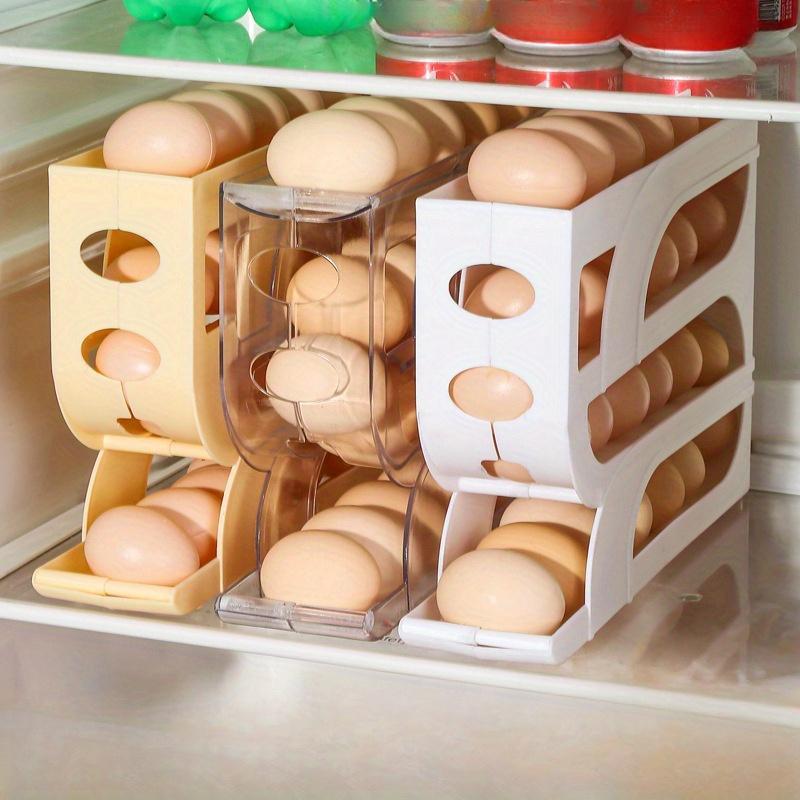 Plastic Egg Tray, 4-layer Egg Storage Box, Egg Holder for Refrigerator, Kitchen Egg Storage Box, Refrigerator Egg Organizer for Home