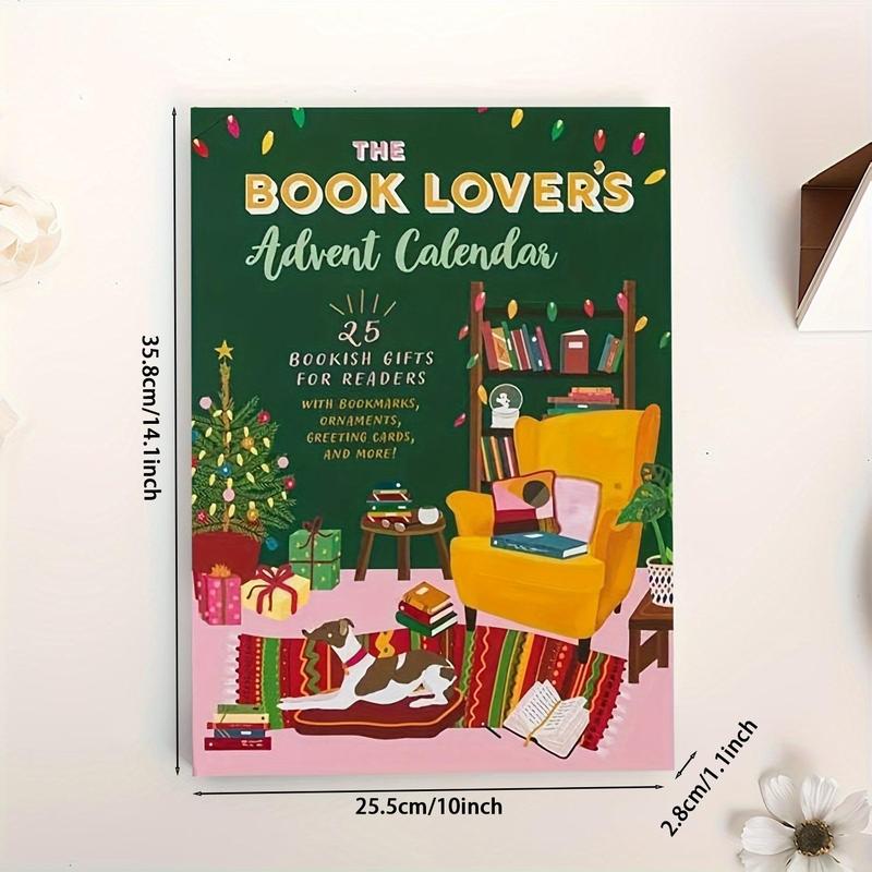 The Book Lovers' Advent Calendar, 1 Count Christmas Themed Countdown Gift, Holiday Decorations for Christmas, Gift for Bookworms