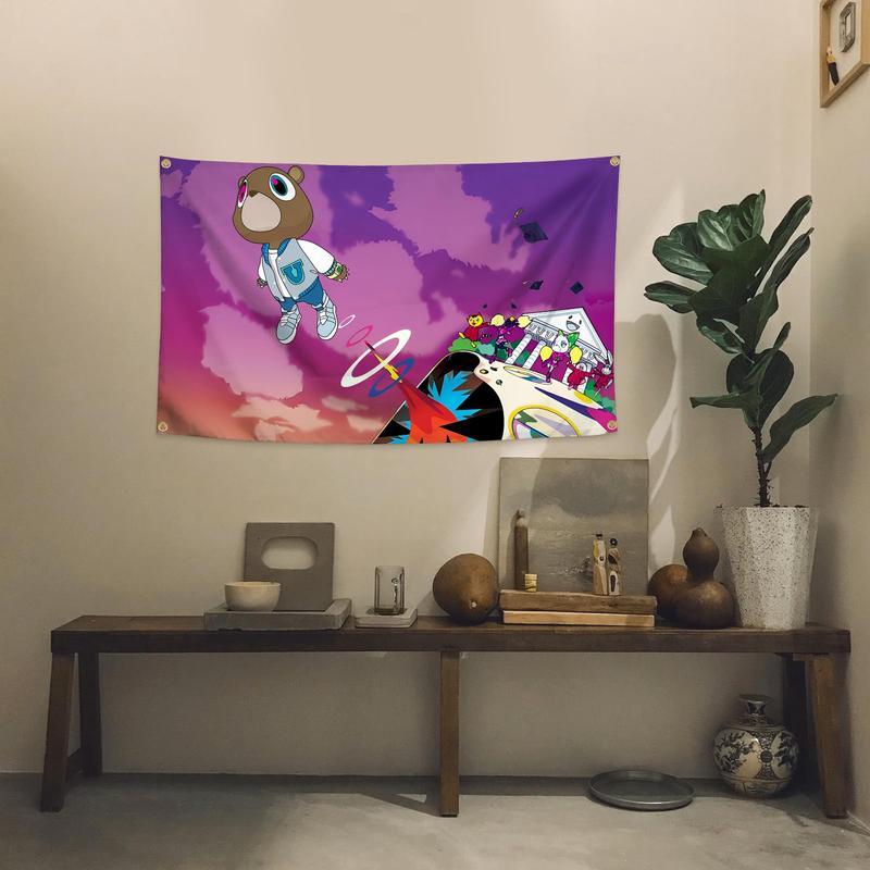 Kanye Tapestry Music Album Cover Flag 3x5 Feet for Room Man Cave Wall Decor College Dorm Room Decoration,Outdoor,Parties,Home,Bedroom,Indoor Decoration Tapestry