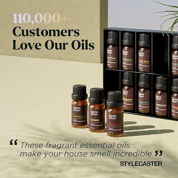 16 Pcs Premium Grade Home Essentials Oils - for Diffusers, Fragrance, Scents for Candle Making, Soap, Slime - EssentialOils for Aromatherapy Aromatherapy Essential tea tree