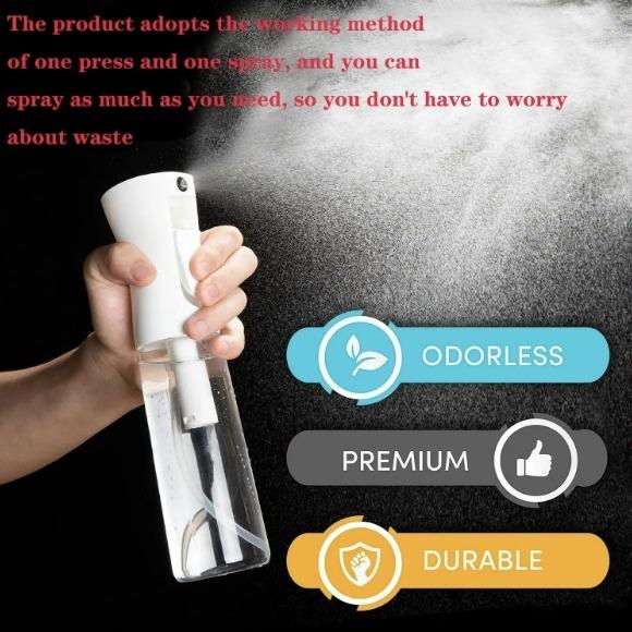 Refillable Spray Container, Spray Bottle, Fine Mist Spray Bottle for Hair, Ultra-Fine Continuous Spray Bottle for Skincare, Plant Care, Pet Grooming, Cleaning and Disinfection，a Must-Have Multifunctional Spray Bottle For Your Home