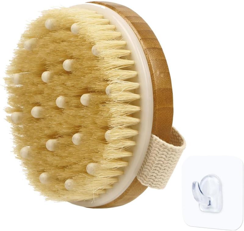 Dry Brushing  Brush,   Bristle Dry Brush,  Brushing, for Lymphatic Drainage,  Renewal,Cellulite,Exfoliate with   Scrub Brush,Shower Brush,Wet or Dry Brushing