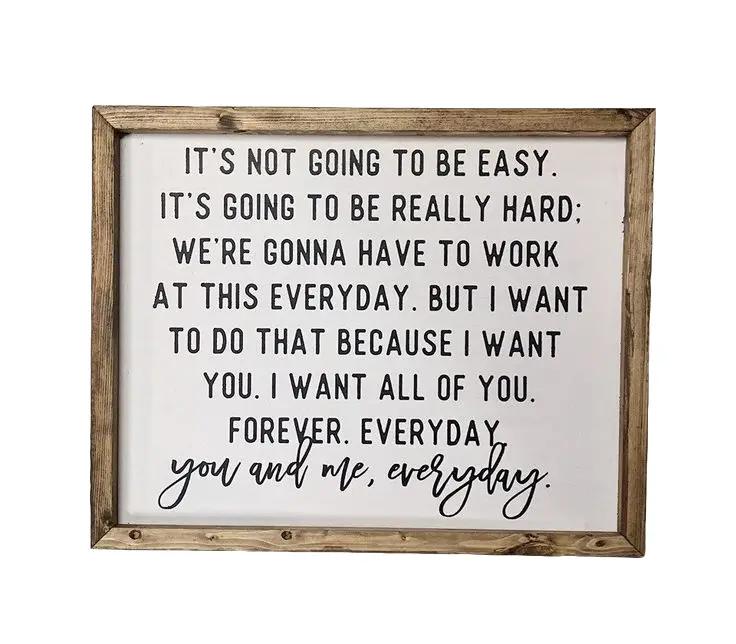 The Notebook Quote Farmhouse Sign | Love Quotes | Master Bedroom Poster| Farmhouse Home Decor | Romantic Quote Signs | Poster No Frame Burst Hanging