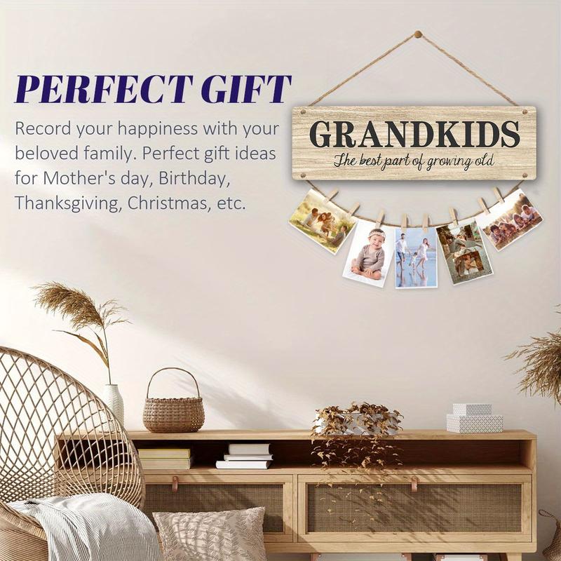 Personalized Photo Holder for Grandparents: Side-by-Side or Miles Apart, Best Gift for Grandma & Grandpa from Grandchildren