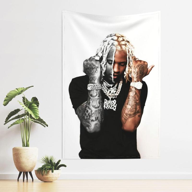 Wall Tapestry Lil Music Durks Polyester Art Decorative Wall Hanging for Homes, Dorms, and Apartments