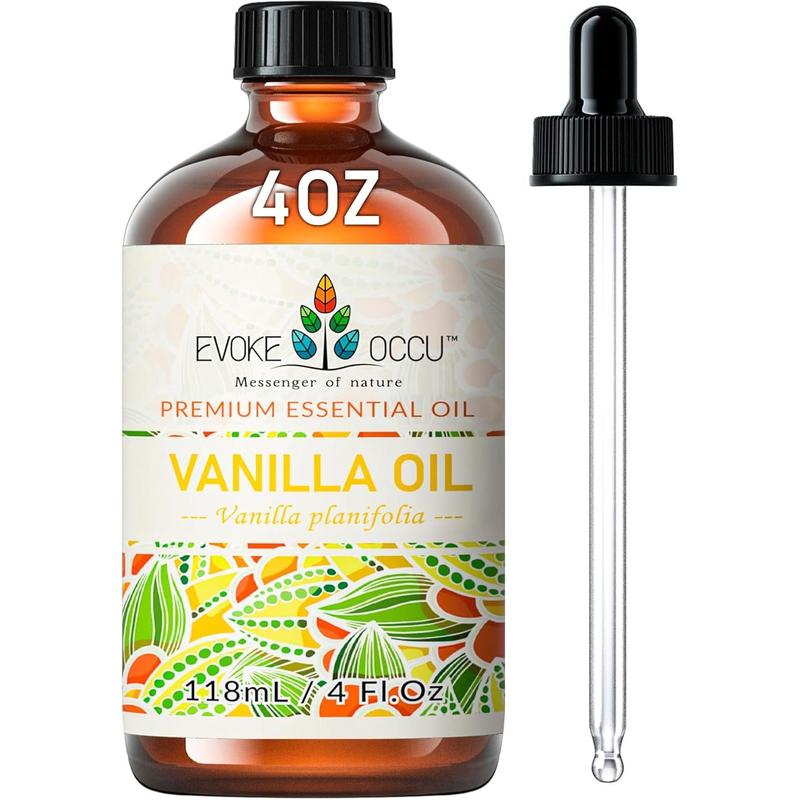 Vanilla Essential Oil 4 Fl Oz, Pure Vanilla Oil for Skin, Diffuser, Aromatherapy - 118ml