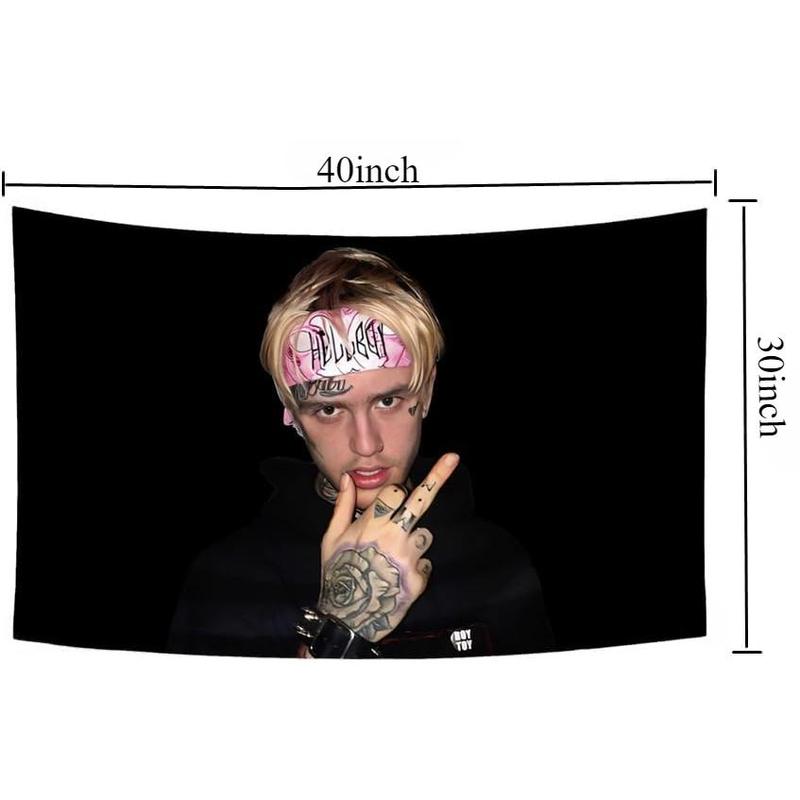 Lil Peep Flag Tapestry Art Music Poster for Bedroom Living Room College Dorm Wall Décor