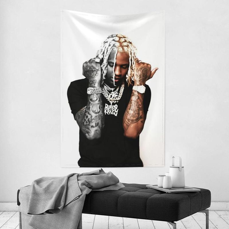 Wall Tapestry Lil Music Durks Polyester Art Decorative Wall Hanging for Homes, Dorms, and Apartments