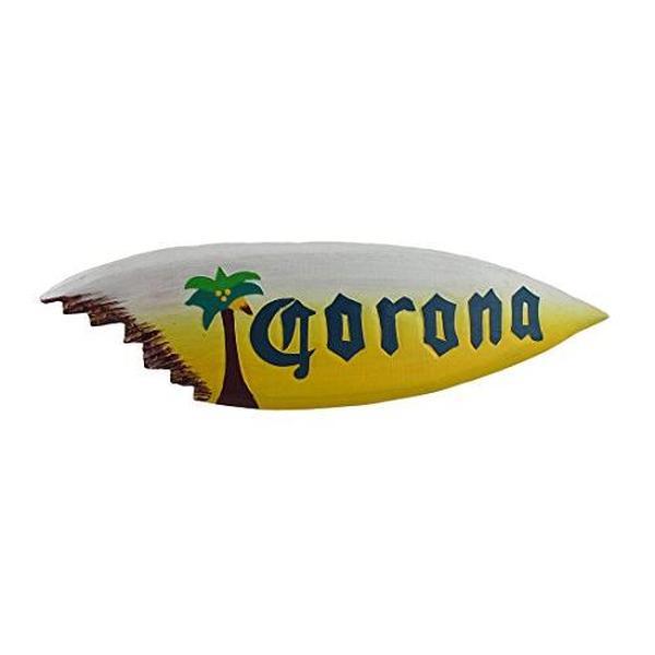 Corona Beer Surfboard Wooden Wall Hanging Tiki Bar