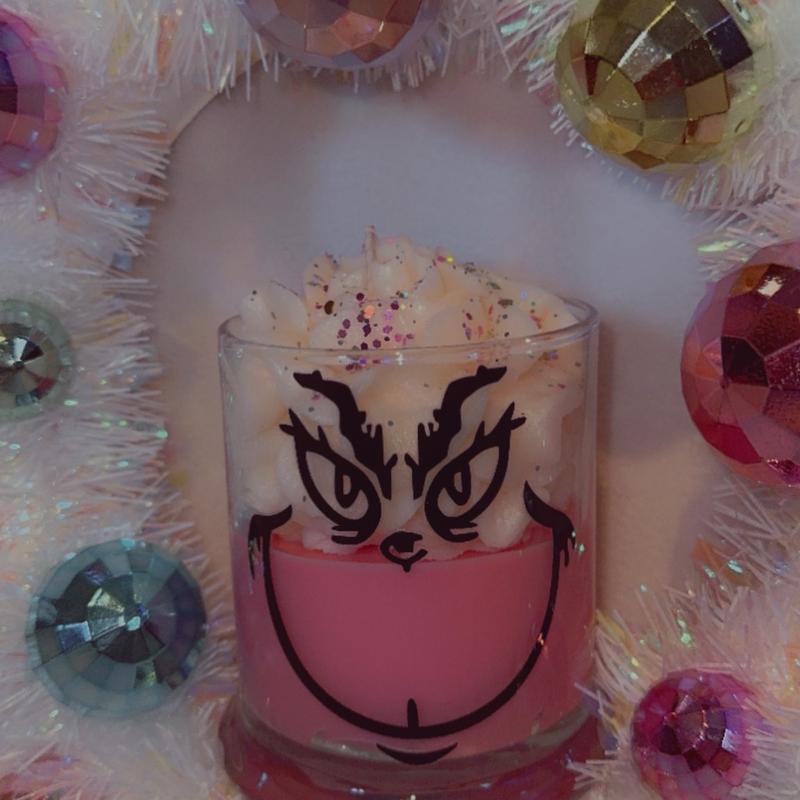 Pink Grinchmas Candle