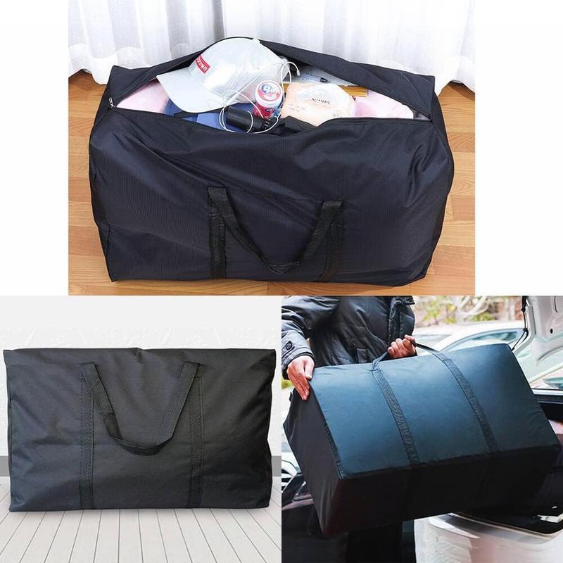 2 Pack of Extra Large Moving Bags - With Strong Zippers and Carrying Handles. Storage Totes for Clothes, Moving Supplies. Space Saving Oversized Storage Bag Organizer for Moving & Traveling.