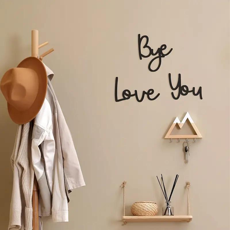 Love You Bye Sign, 1 Set Modern Wall Decor, Wall Art for Home Living Room Bedroom Office, Bedroom Refresh Decor, Home Decor Ideas