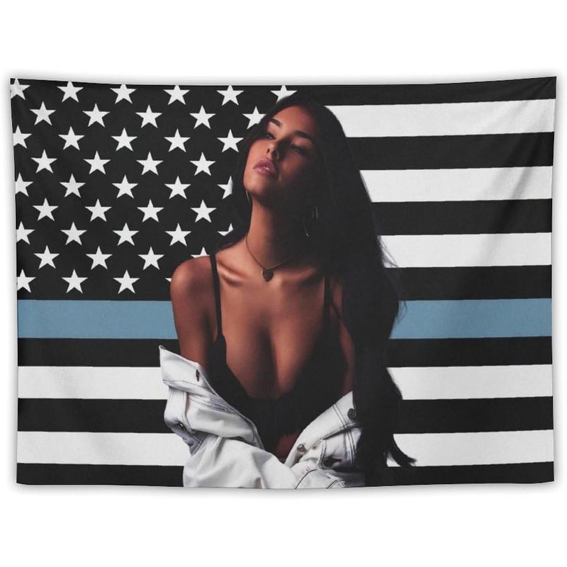 Madison Music Beer Flag Tapestry Wall Tapestry Poster Suitable for College Dormitory Cave Bedroom Living Room Party Decoration Merch