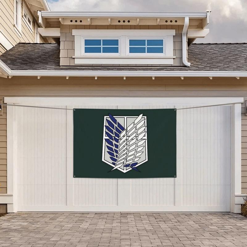 Attack on Titan Tapestry Anime Wall Art for Home Decor 3x5 Feet Flag - Hanging