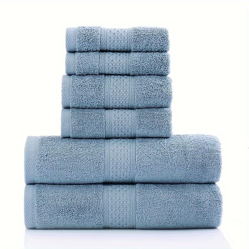 6-Piece Luxury Cotton Towel Suit-Super Soft and Absorbent, Including 2 Bath Towels, 2 Towel, 2 Towels-Perfect for Everyday Use in Family Bathrooms