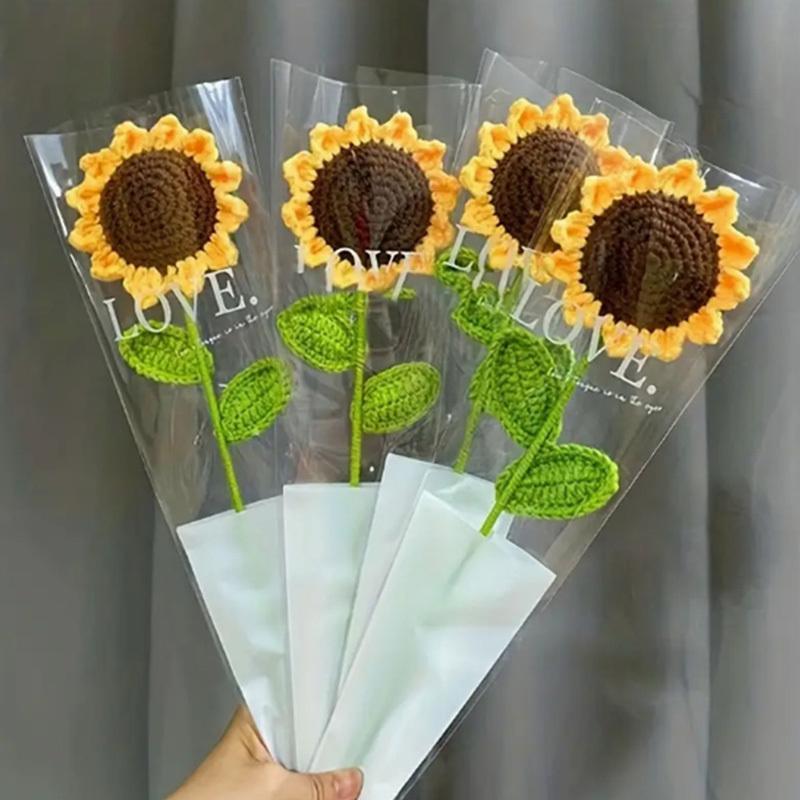 Sunflower Bouquet, 1 Count Artificial Flower Bouquet, Handmade Flower Arrangement, Decorative Flowers for Home, Party, Wedding, Anniversary, Festival