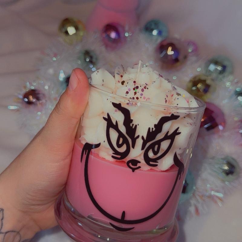 Pink Grinchmas Candle