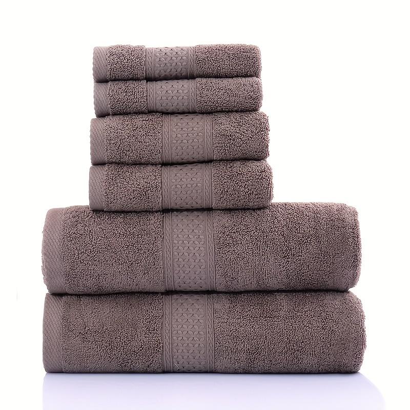 6-Piece Luxury Cotton Towel Suit-Super Soft and Absorbent, Including 2 Bath Towels, 2 Towel, 2 Towels-Perfect for Everyday Use in Family Bathrooms