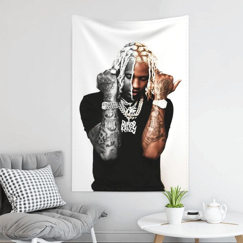 Wall Tapestry Lil Music Durks Polyester Art Decorative Wall Hanging for Homes, Dorms, and Apartments