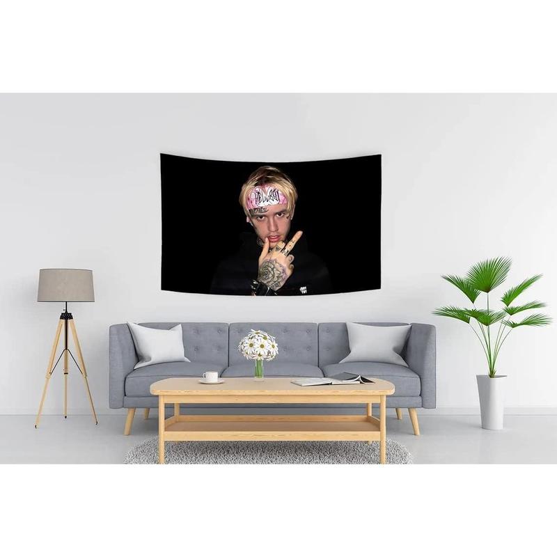 Lil Peep Flag Tapestry Art Music Poster for Bedroom Living Room College Dorm Wall Décor