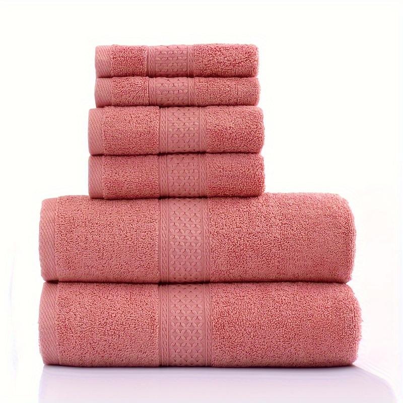 6-Piece Luxury Cotton Towel Suit-Super Soft and Absorbent, Including 2 Bath Towels, 2 Towel, 2 Towels-Perfect for Everyday Use in Family Bathrooms