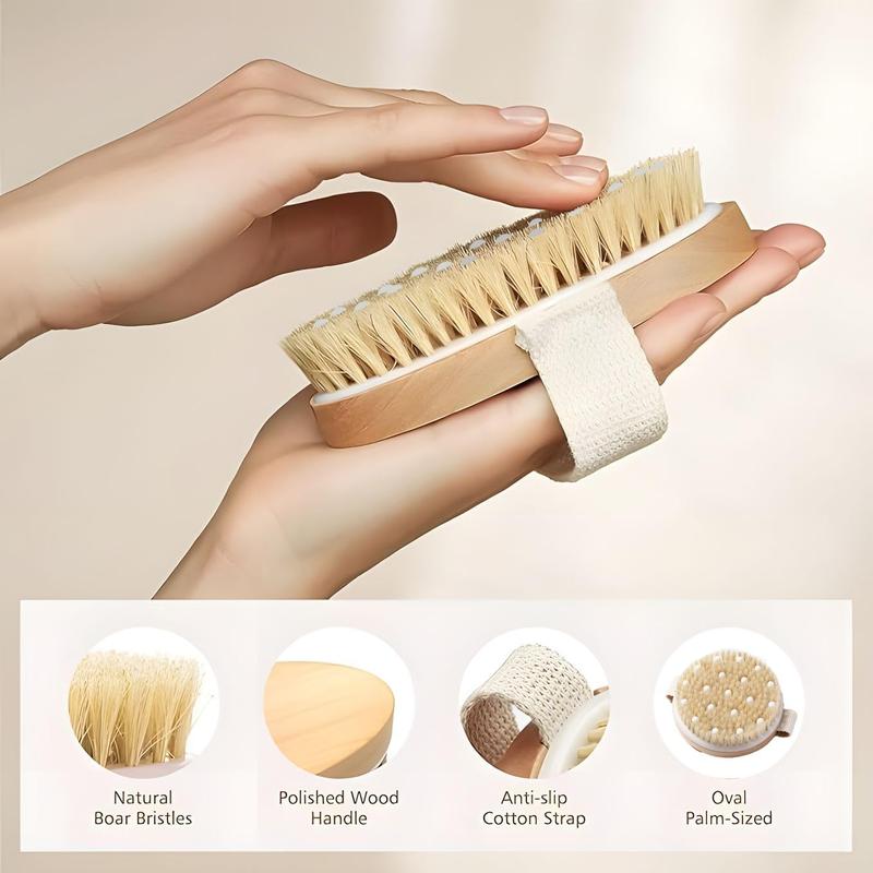 Dry Brushing  Brush,   Bristle Dry Brush,  Brushing, for Lymphatic Drainage,  Renewal,Cellulite,Exfoliate with   Scrub Brush,Shower Brush,Wet or Dry Brushing